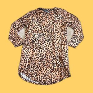 Lauren Ralph Lauren Cheetah Long Sleeve Dress Size M